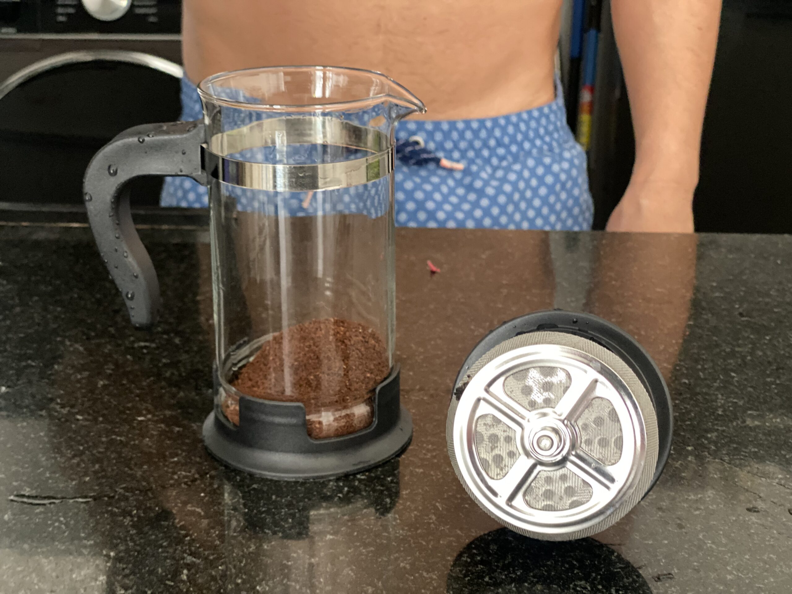 Grinded Coffee in French Press